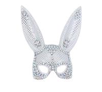 Smiffys Fever Silver Jewel Bunny Mask