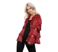 Fever Tinsel Festival Jacket Carnival Festival Ladies Fancy Dress Rave Party Dis