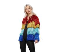 Fever Tinsel Festival Jacket Carnival Festival Ladies Fancy Dress Rave Party Dis