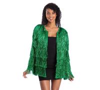 Tinsel Jacket Festival Carnival Fancy Dress Accessory Concert Ladies
