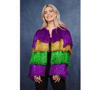 Smiffys Fever Tinsel Mardi Gras Jacket, Fever Fancy Dress, Fever Dress Up Accessories