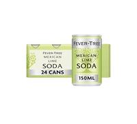 FEVER-TREE Mexican Lime Soda 6x150ml (Pack of 4, Total 24 Cans)