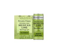Fever-Tree Premium Sparkling Mexican Lime, Pack of 4x250ml