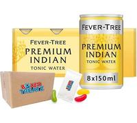 Fever Tree Refreshingly Premium Assorted Flavours Indian & Aromatic Tonic Water 8x150ml Mini Cans Boxed Treatz
