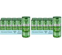 Fever-Tree Sparkling Triple Ginger Beer Soft Drink 12x250ml (Pack of 2)