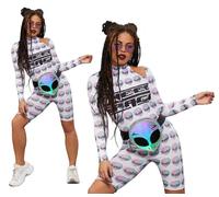 Fever Unitard Space Futuristic Ladies Festival Rave Carnival Fancy Dress Outfit