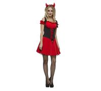 Ladies Devil Costume Fever Wicked Sexy Devil Adult Halloween Fancy Dress S-L