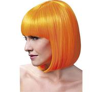 Fever Women's Elise Wig 13Inch 33Cm Sleek Bob with Fringe Neon Orange One Size