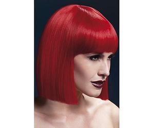 Fever Womens/Ladies Lola Wig Red One Size Blunt Cut 30cm Lightweight Fringes Boxed