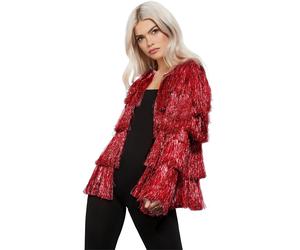 Fever Womens/Ladies Tinsel Festival Costume Jacket SM941