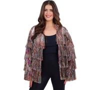 Fever Women's Tinsel Festival Costume Jacket | Size: Large/XL fever Multicolor L/XL