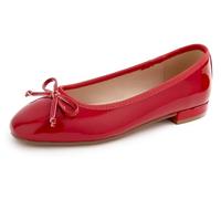 Feversole Women's Square Toe Low Heel Bow Tie Dress Pump Shoes Red Patent Size 7 UK