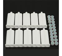 FEVERWORK 10Pcs 50ml Epoxy Resin Gun Adhesive Cartridge 1:1 Ratio Dispenser with 20pcs Pistons