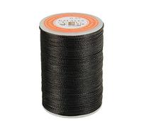 FEVERWORK 115m Dacron Wax Line Round DIY Leather Craft Tool 0.55mm for Shoe Sewing - Black