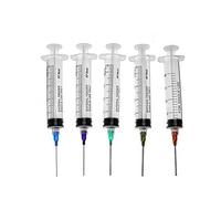 FEVERWORK 5Pcs 3ml 10ml 20ml Syringe Crimp Sealed Blunt End Tips For Makeup DIY Glue Oil Ink - 20ml