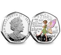 Fev's Peter Pan Coloured 50p Coins *** Coin 6 of 6 - TINKER BELL*** (2020) Brilliant Uncirculated (BUNC) straight from the Mint