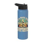 Few More Days Carpentry Retro Carpenter Men Woodworker Stainless Steel Insulated Water Bottle