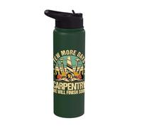 Few More Days Carpentry Retro Carpenter Men Woodworker Stainless Steel Insulated Water Bottle