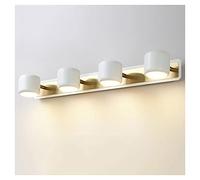 FEWDSCA Baño Espejo Lámparas Led Espejo Luces Delanteras,Estilo Europeo Mural Creativo Baño Dormitorio Vestuario Maquillaje 4 Cabezas Lámpara
