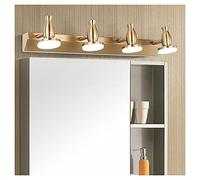 FEWDSCA Baño Espejo Lámparas Simples 52Cm Espejo Luz Frontal, Creativo Dorado 4 Cabezas Hardware Soporte de la Lámpara Ajustable Bañoniebla Vestidor Mesa Led Light Wall Light