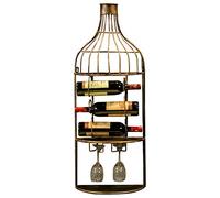 FEWDSCA Industrial Wind Bar Wine Bottle Rack Decowrought Iron Wine Rack Upside Down Wine Cabinet Restaurant Wall Hangiwine