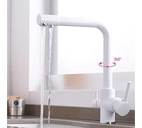 FEWDSCA Kitchen Faucets, Kitchen Faucet 3 Way Brass 360° Rotation 3 in 1 Multi-Function Kitchen Sink Faucets for Water Filtration System-Golden/Brushed/a