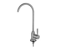 FEWDSCA Kitchen Faucets, Water Purifier Direct Drinkistainless Steel Tap, Handle 4 Points Single Cold Can Be Rotated to Sit and Stand,A Kitchen Sink Faucets/Grey/a