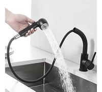 FEWDSCA Kitchen Faucets with Pull Out Spray 360° Rotate Brass Hot and Cold 2 Functions Nozzles Kitchen Mixer Sink Faucet/White/a