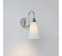 FEWDSCA Modern Ceililight with White Ceramic Wall Mounted Lightifixture Brushed Nickel Wall Sconce, Chrome Wall Nightp for Kids Room Children Bedroom/Chrome