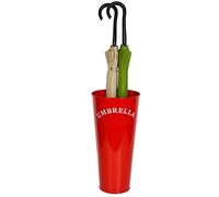 FEWDSCA Modern Umbrella Bucket with Letter Metal Umbrella Stand Storage Barrel Organize Canes and Umbrellas Home Racks Stands Decor/Red