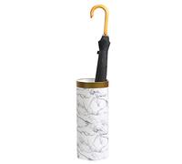 FEWDSCA Plastic Umbrella Stand Home Hotel Decor Marble Style Organizer Racks Umbrellas and Canes Modern Storage Buckets/White