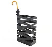 FEWDSCA Umbrella Stand Geometric Style Umbrella Rack with 4All Hooks Modern Hollow Umbrella Hallway Entryway Apartment Hall/Black