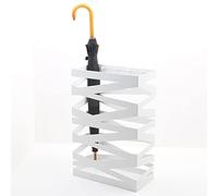 FEWDSCA Umbrella Stand Geometric Style Umbrella Rack with 4All Hooks Modern Hollow Umbrella Hallway Entryway Apartment Hall/White