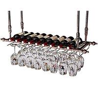 FEWDSCA Wine Retro Ceilingtywine Racks Wine Bottle Wine Glass Racks Adjustable Height Rack Goblet Stemware Racks Floatiwine Shelf Hangiwine Bronz/100 * 30Cm(39.4 * 11.8Inch)