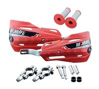 Fewfuss Dirt Bike Hand Guards with Grips - Universal Motorcycle Handguards for Pit Bikes ATV Motocross Enduro Red