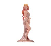 FewNvWa 1/64 Scale Miniature Figure Long Haired Beauty in Evening Gown Model Display Realistic Miniature Figurine for DIY Project