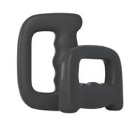FewNvWa 2 Fitness Dumbbells Hand Weights with Ergonomic Cast Iron Non-Slip Handles for Men And Women Strength Workout Sports Full Body Office, Black 1KG