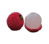 FewNvWa 2 Pieces Car Dashboard Figurine Fruit-Shaped Center Console Ornament Miniature Interior Decoration Non-Slip Resin Accessories for Vehicle Interior, Lychee