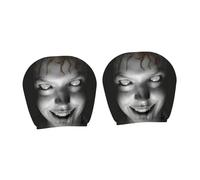 FewNvWa 2 Pieces Car Headrest Cover Universal Car Interior Decoration Face Protector Comfortable Polyester Material Dustproof Cover Replacemen, Style A