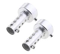 FewNvWa 2x Universal Motorcycle Exhaust Can Baffle 48mm /Silver