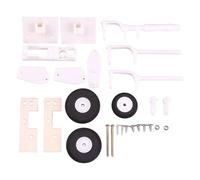 FewNvWa 3 Sets Landing Gear Wheel Kit Airplane Model Part RC Helicopter Nylon Material Construction Control for Crafting Repair Home Use, Landing Gear