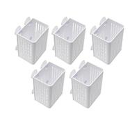 FewNvWa 5x Easy Install Plant Holders with Suction Cups, Net Pots for Aquatic Gardens, White