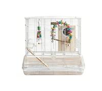 FewNvWa Acrylic Bird Cage Parrot Cage Pet Cage Large Clear Habitat Thickened Iron Wire Structure Transparent Appearance Easy-Open Access Water Resistant, Multicolor, Set 3, 61 40.5 57.5CM
