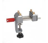 FewNvWa Aluminum Bench Vise Adjustable Mini Table Clamp with CNC Machined Body Versatile Grip and Brass Hardware Suitable for Assembly Filing Workshop Desktop, Gray
