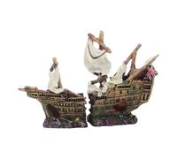 FewNvWa Aquarium Hideaway Shipwreck Accessory Decorative Ornament Made of Resin As A Playground And Resting Place for Fish Amphibians Terrarium Aquari, Style B