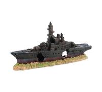 FewNvWa Aquarium Hideaway Shipwreck Accessory Decorative Ornament Made of Resin As A Playground And Resting Place for Fish Amphibians Terrarium Aquari, Style A