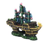 FewNvWa Aquarium Shipwreck Decor Boat Statue Multipurpose Wreck Ship Decoration