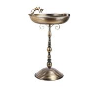 FewNvWa Bird Bath Birds Baths Feeder Bowl 26 Inch Heavy Duty Standing Garden Decor Metal