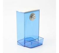 FewNvWa Bird Feeder Protection Parrot Feeder Budgie Feeder Parakeet Feeder Gravitational Mechanism Low Maintenance Feeding Suitable for Small Birds Indoor Keeping, azure
