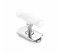 FewNvWa Bottle Opener Versatile Jar Remover Gear-Driven Lid Rotator Non-Slip Rubber Pads Comfortable Handle Stainless Steel Suitable for Gift Giving Cooking, White Standard